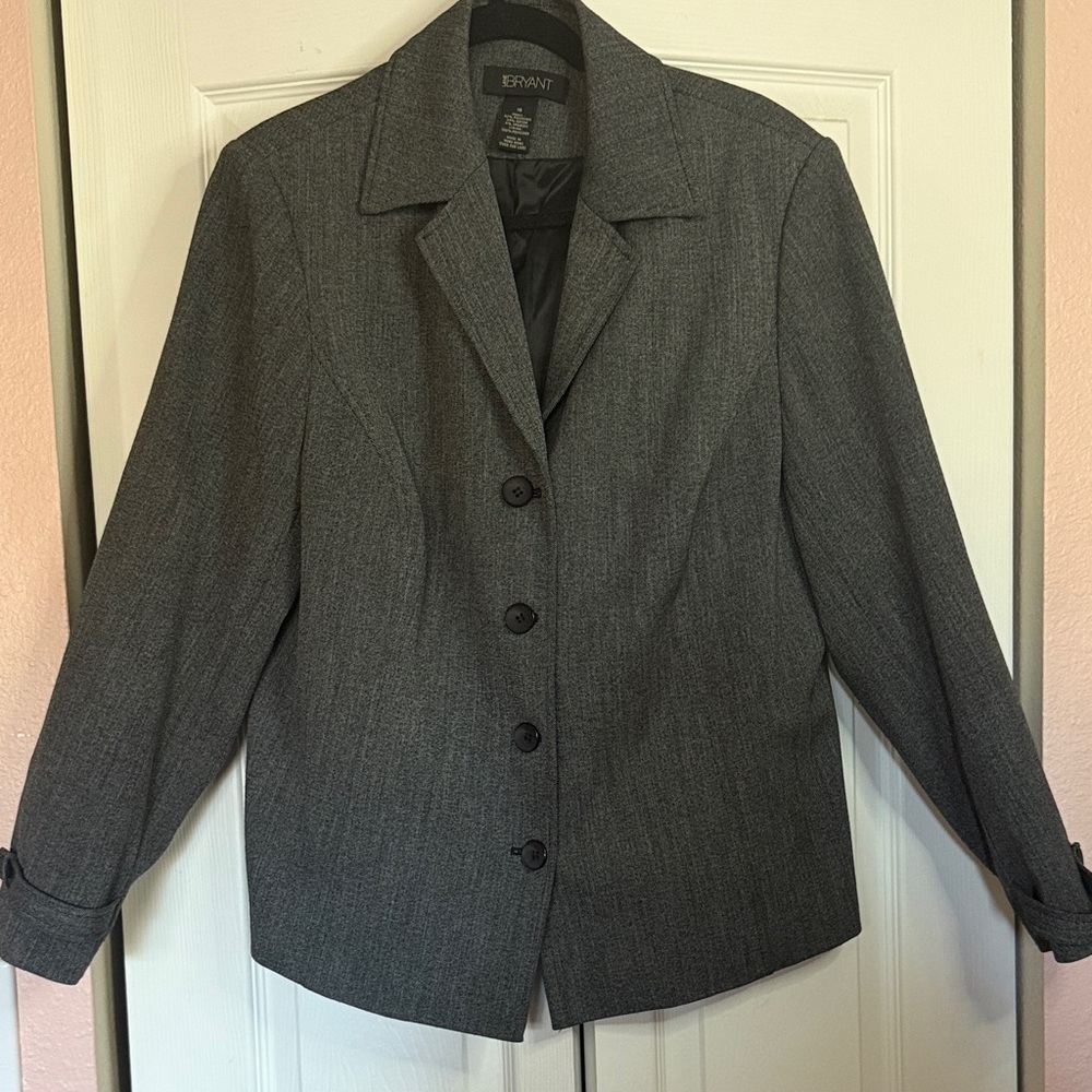 Lane Bryant Women's Charcoal Gray and Black Blazer size 18